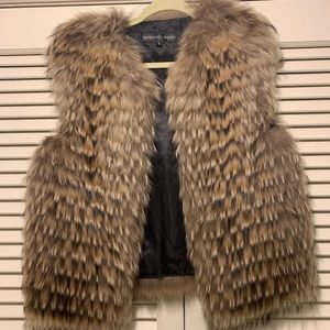 Adrienne Landau Adriatic Raccoon Vest - SZ SMALL